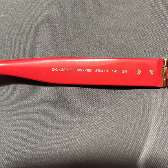 Dolce & Gabbana Authentic Red gradient lenses with Gold insignia - Picture 8 of 8